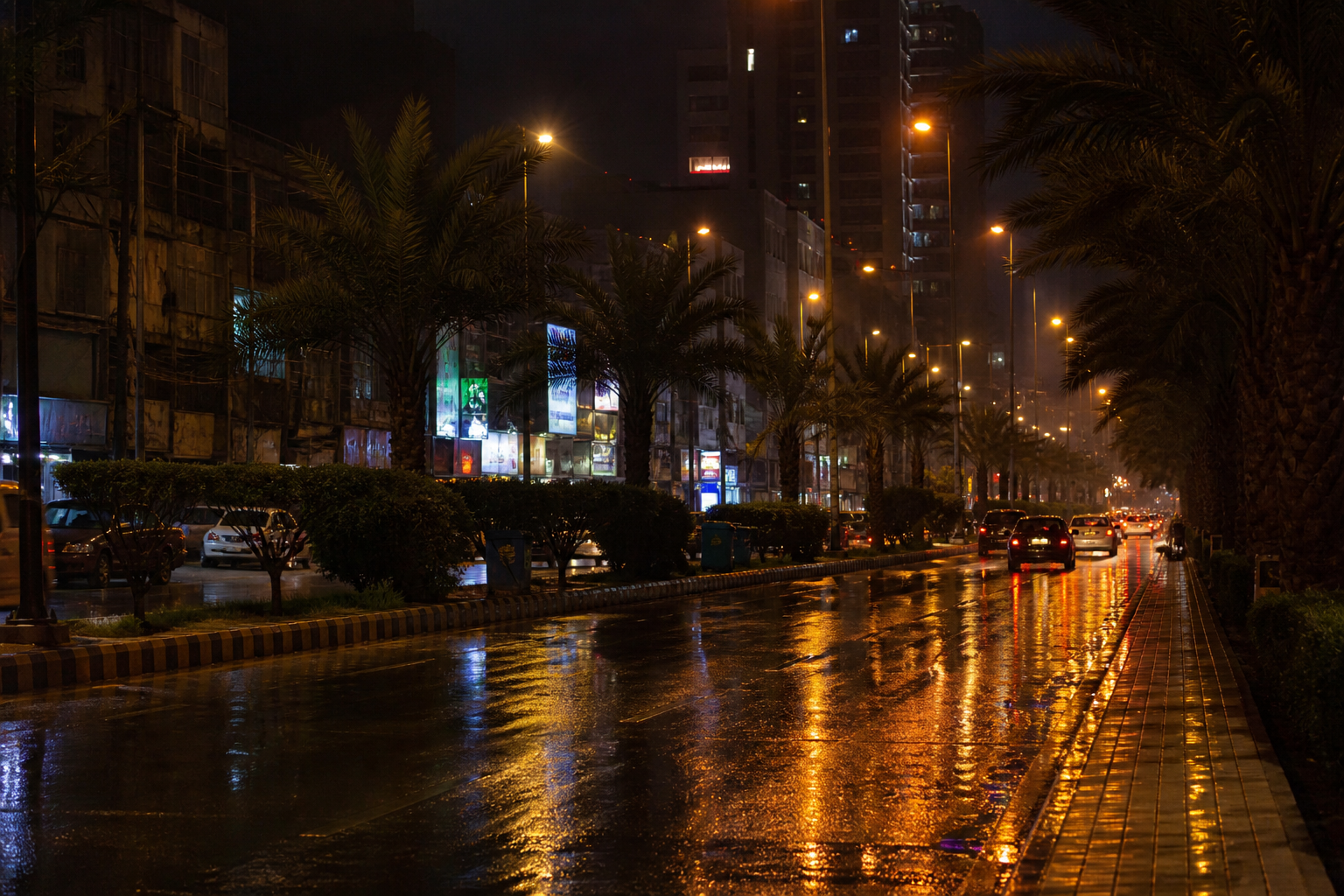 Karachi city lights at night